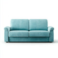 Divano 2 posti turchese 160 x 85 x 88 cm in velluto di poliestere rettangolare