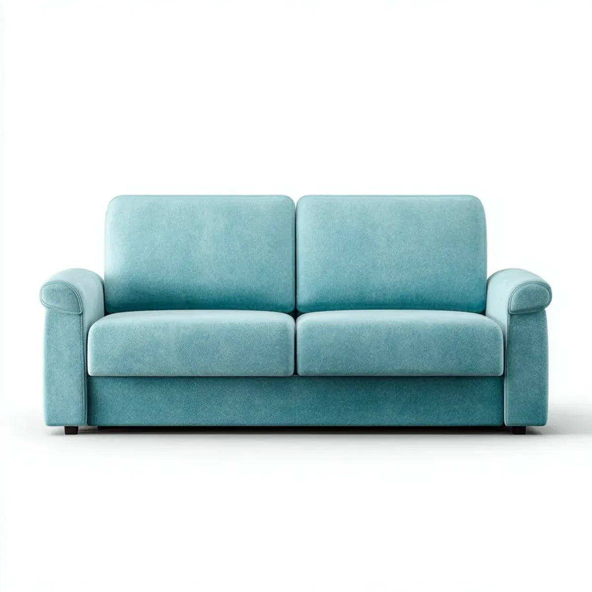 Divano 2 posti turchese 160 x 85 x 88 cm in velluto di poliestere rettangolare