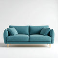 Divano 2 posti turchese 180 x 85 x 84 cm con rivestimento in poliestere forma rettangolare